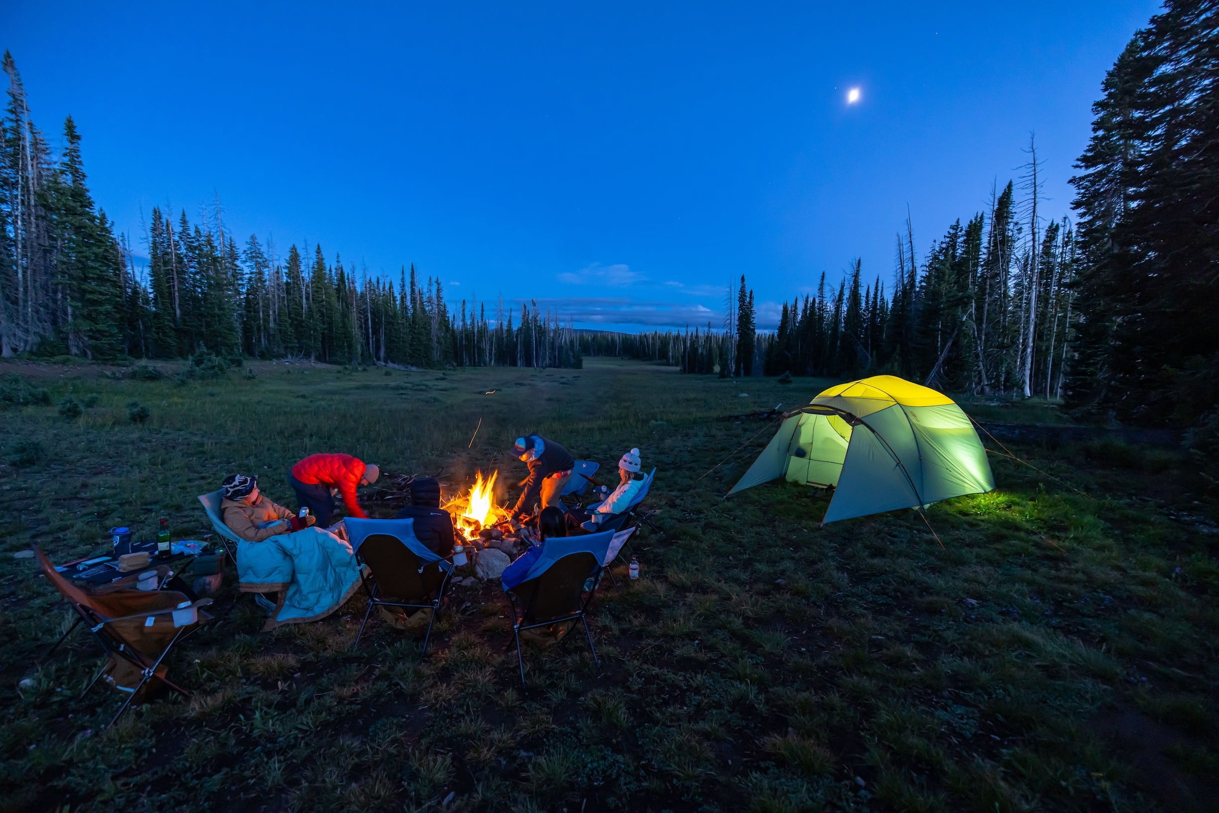 Morning coffee at camp