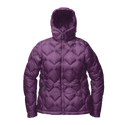 Dark purple geometric patterned hooded jacket zipped