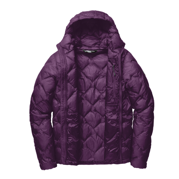 Purple Puffer Jacket Open
