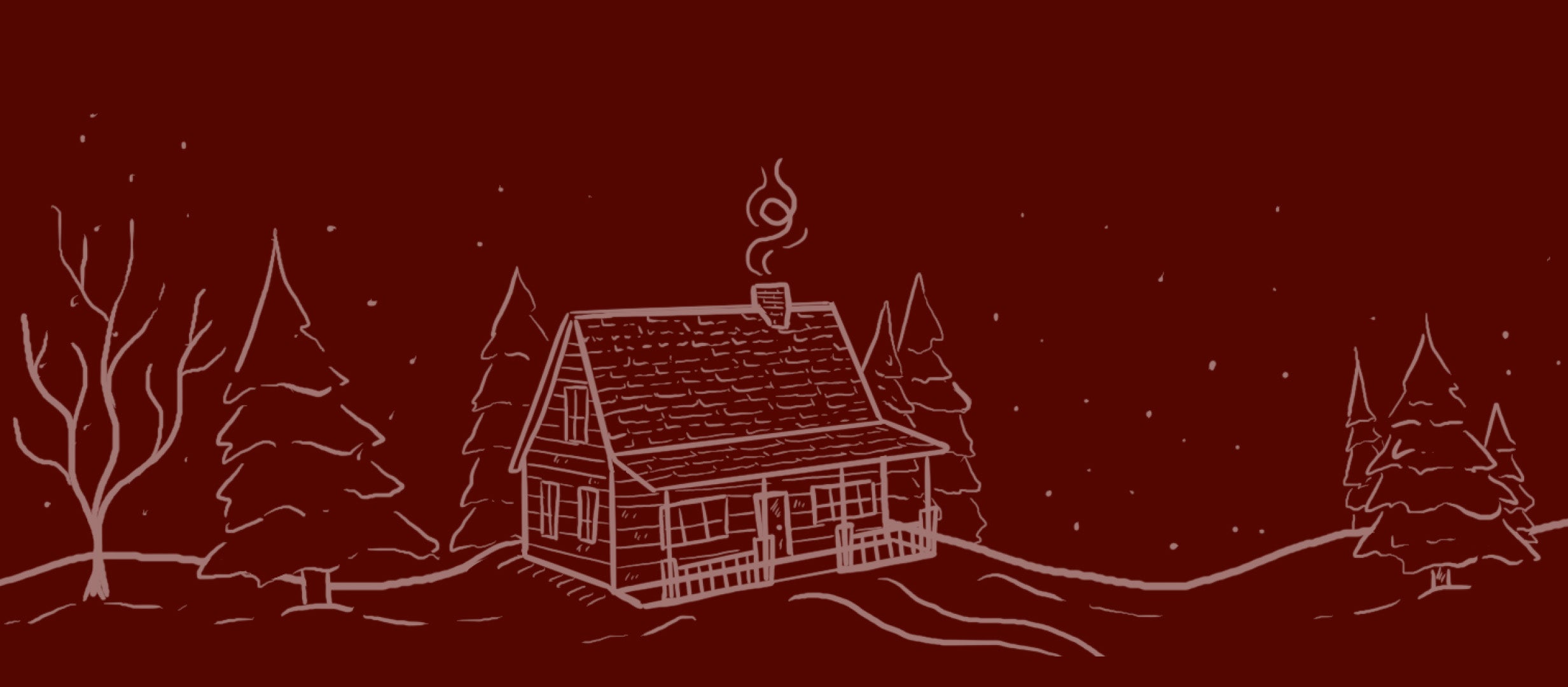 Red Cabin Background