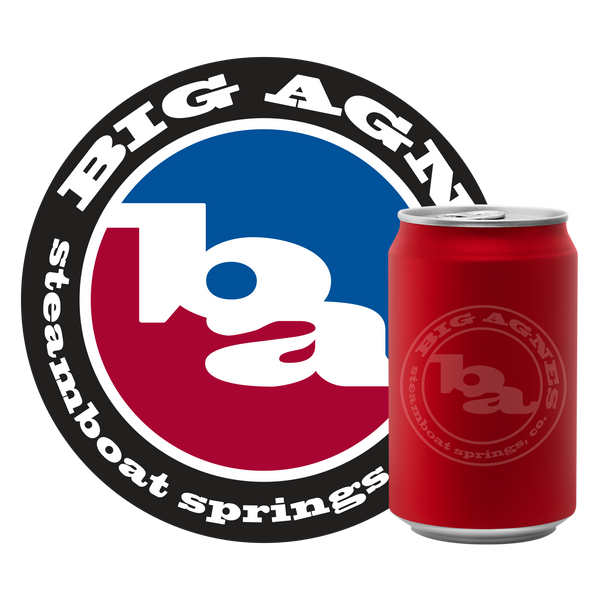 9" Big Agnes Logo Sticker With Can